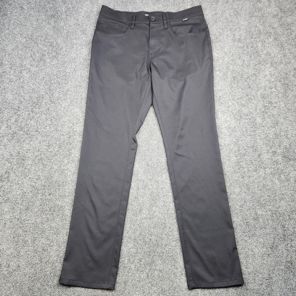 TravisMathew‎ Golf Pants Mens 32x31 Gray Polyester 5 Pocket Performance Casual